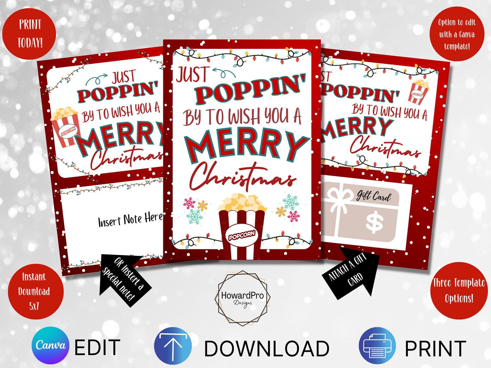 Editable Christmas Popcorn Gift Appreciation Gift Printable Thank You ...