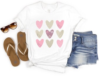 Cute Woman shirt Heart Love Shirt Love T-Shirt Valentines Day Shirt, Couple Matching Shirt, Gift For Wife, Mother's Day Shirt Gift For Love
