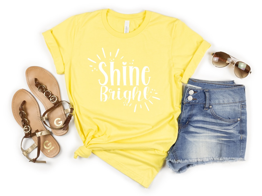 Shine Shirt Yellow Unisex Christian T Shirts for Women Christian Shirts ...