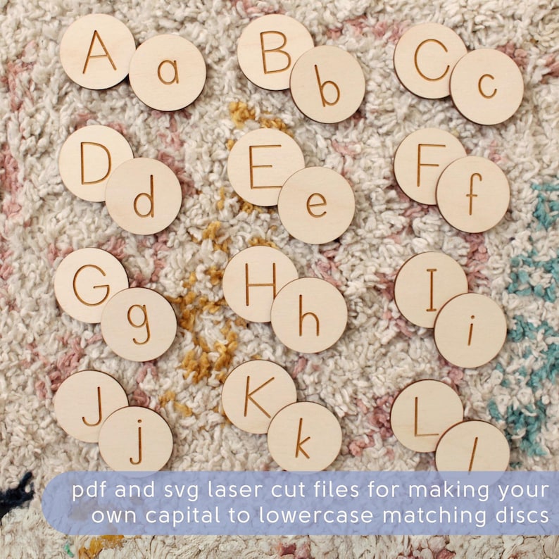 Alphabet Matching Game: Montessori Letter Recognition Toy • SVG, PDF ...