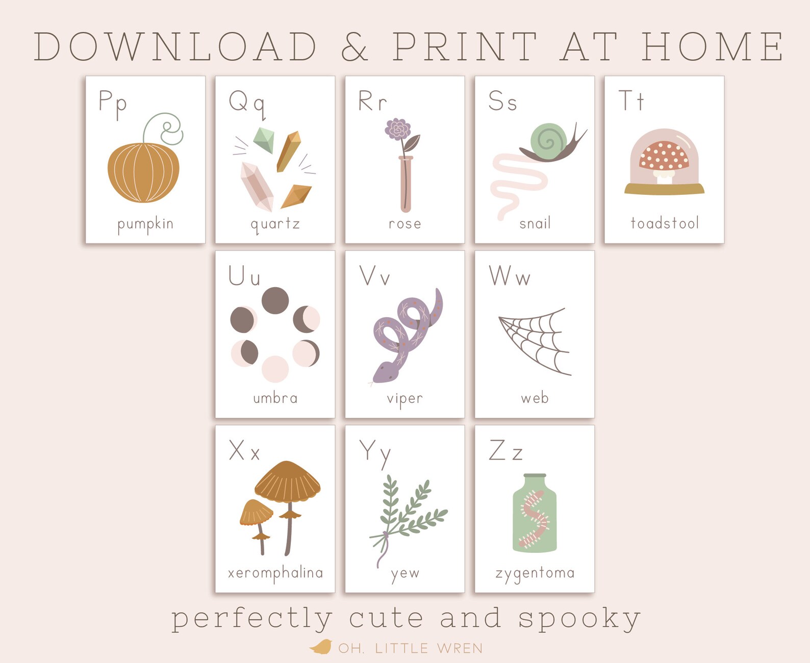 Halloween Alphabet Printable Cards Montessori Preschool ABC Etsy Halloween alphabet printable cards montessori preschool abc etsy