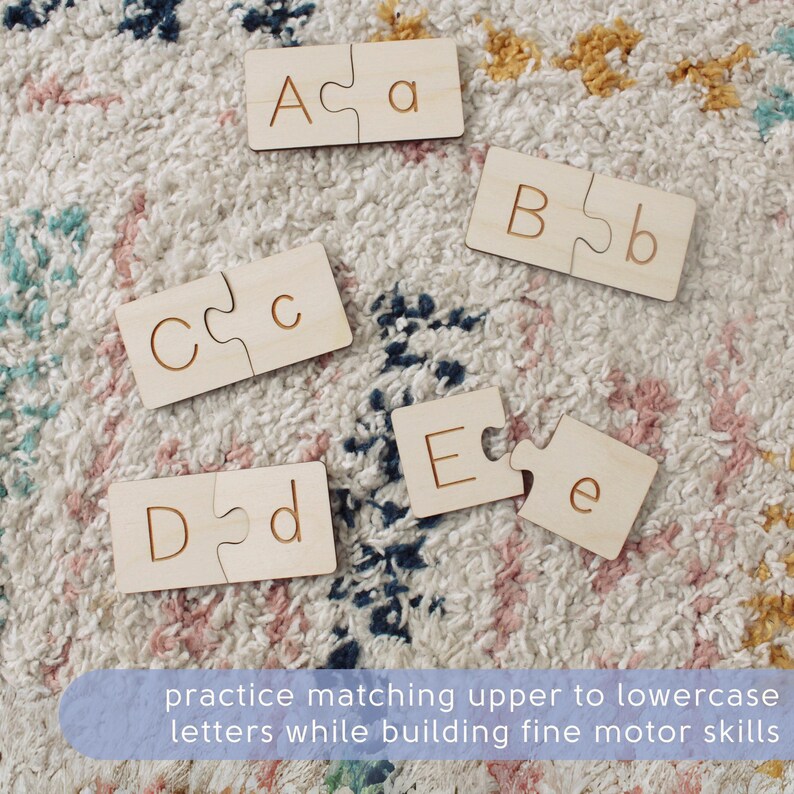 Alphabet Matching Puzzles: Montessori Letter Matching Game • SVG, PDF ...
