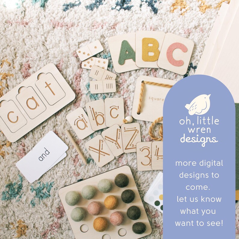 Alphabet Matching Puzzles: Montessori Letter Matching Game • SVG, PDF ...