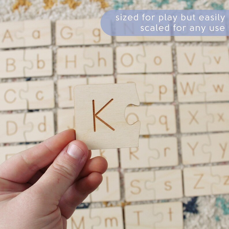 Alphabet Matching Puzzles: Montessori Letter Matching Game • SVG, PDF ...