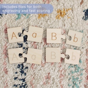 Alphabet Matching Puzzles: Montessori Letter Matching Game • SVG, PDF ...