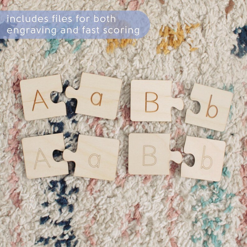 Alphabet Matching Puzzles: Montessori Letter Matching Game • SVG, PDF ...