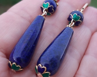 Blue Earrings, Gemstone Earrings, Lapis Lazuli Earrings