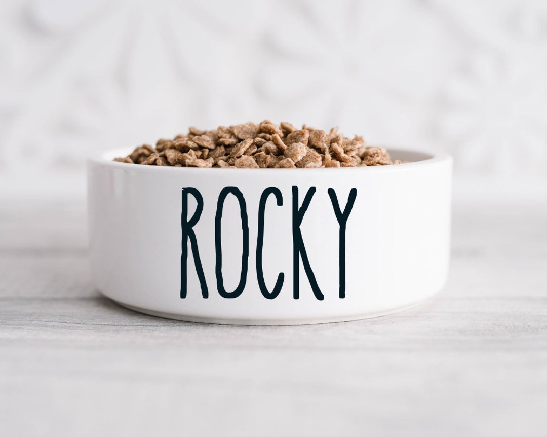 Personalized Pet Bowl Custom Name Dog Bowl Ceramic Dog Bowl Food and