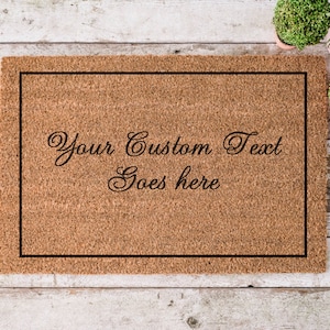 Custom Text Door Mat | Personalized Front Door Mat | Funny Doormat for Outside | Outdoor Welcome Mat | Sassy Porch Decor | Coir Patio Rug