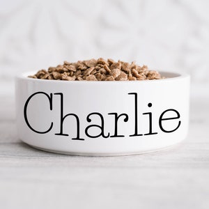 Personalized Dog Bowl | Custom Name Pet Bowl | Ceramic Dog Bowl Set | Food and Water Dish for Cats & Dogs | Small Dog Bowl | Medium Dog Bowl