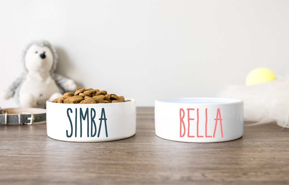 Personalized Pet Bowl Custom Name Dog Bowl Ceramic Dog Etsy