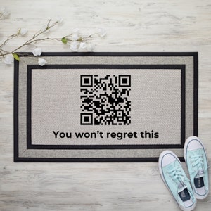 Rick Roll Door Mat | Funny Welcome Mat for Outside | Sassy Patio Decor | Inside Doormat | Housewarming Present | Gag Gift | Front Porch Rug