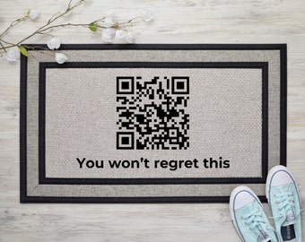 Rick Roll Door Mat | Funny Welcome Mat for Outside | Sassy Patio Decor | Inside Doormat | Housewarming Present | Gag Gift | Front Porch Rug