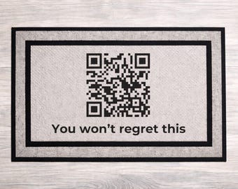 Felpudo divertido de bienvenida de Rick Roll: regalo de broma para inauguración de la casa, alfombra única para puerta de entrada exterior.