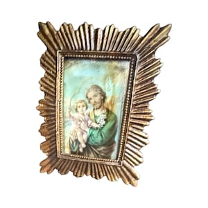 resin gold frame with pic of Joseph and Jesus’s