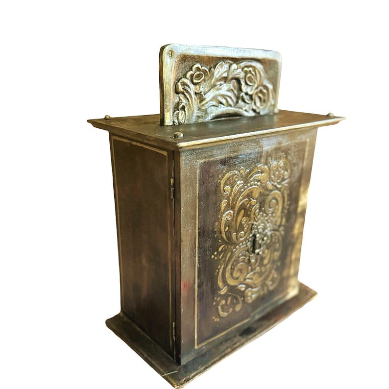 Wooden Ancestral Shrine • Carved Memorial Altar Box image 7