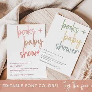Books for Baby Shower Invite, Book Instead of Card, Bring Book Not A Card, Book Request, Boho Baby Shower, Digital Download, Editable, 022