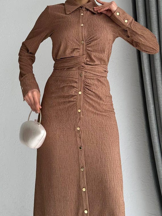 feminine casual dresses LAHNGC Spring Womens Summer Casual Vacation V-Neck Round Neck Lower Back Long Dresses (Pink,Medium) at Amazon Women's Clothing store cf-size-us16w Size:M (Bust 85 cm) Classic Wedding Dresses |