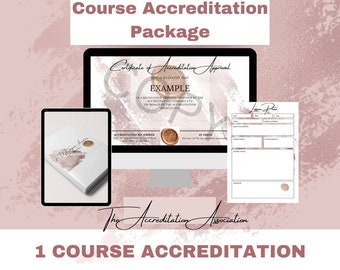 Pack d'accréditation de l'Académie de formation, Accréditation du cours, 1 module de cours, Beauté, Esthétique, Holistique, Accréditation DPC