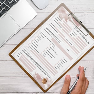Digital Consultation Form, Printable Beauty Client Consent Form, DIGITAL DOWNLOAD, Aesthetics Consultation Form, Beauty Consent Form