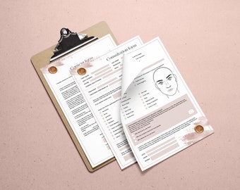 Printable Consultation Form, DIGITAL DOWNLOAD, Beauty Consultation, Aesthetics Consent Form