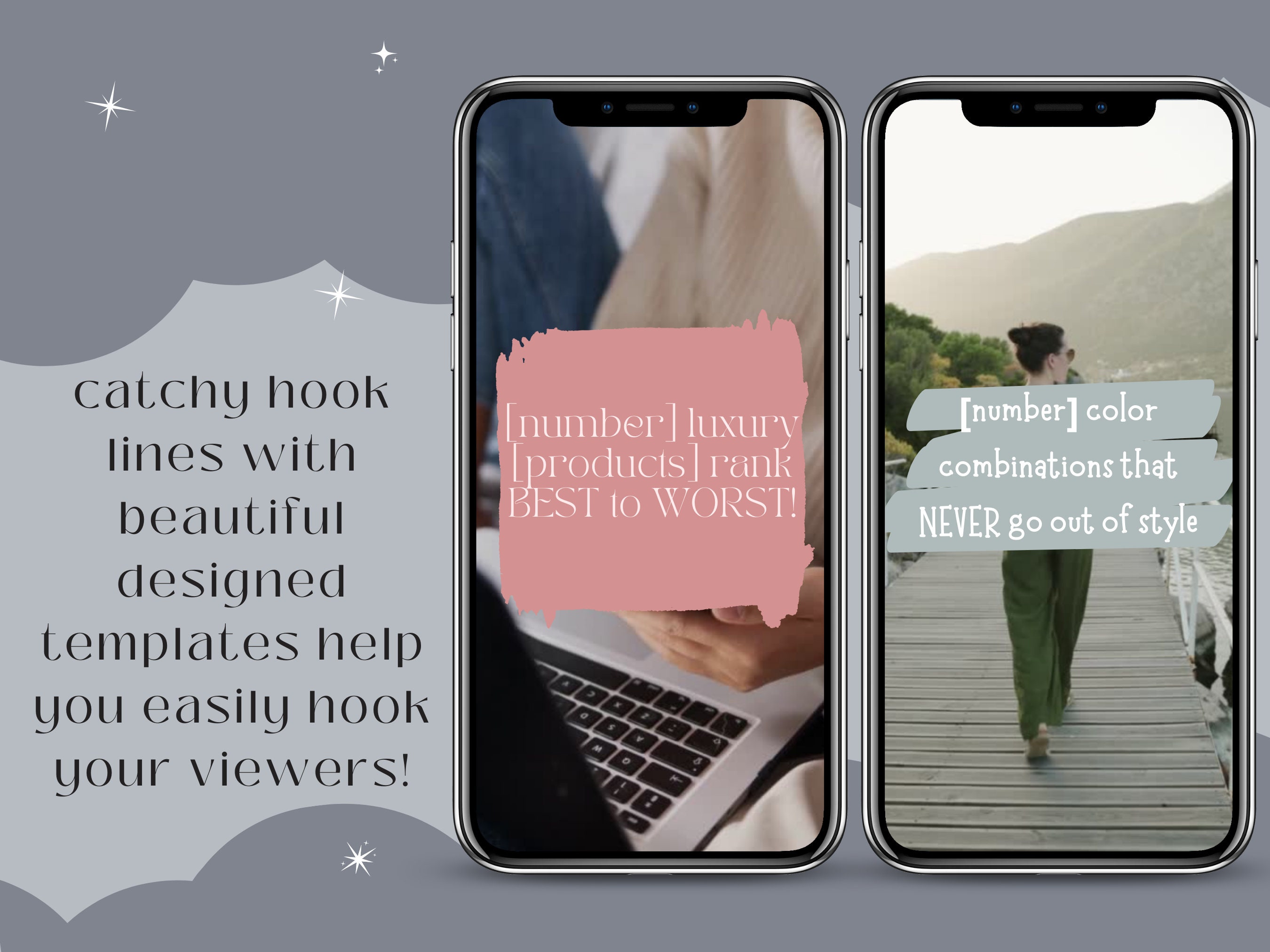 Tiktok Videos / Instagram Reels Hook Line Templates for Fashion