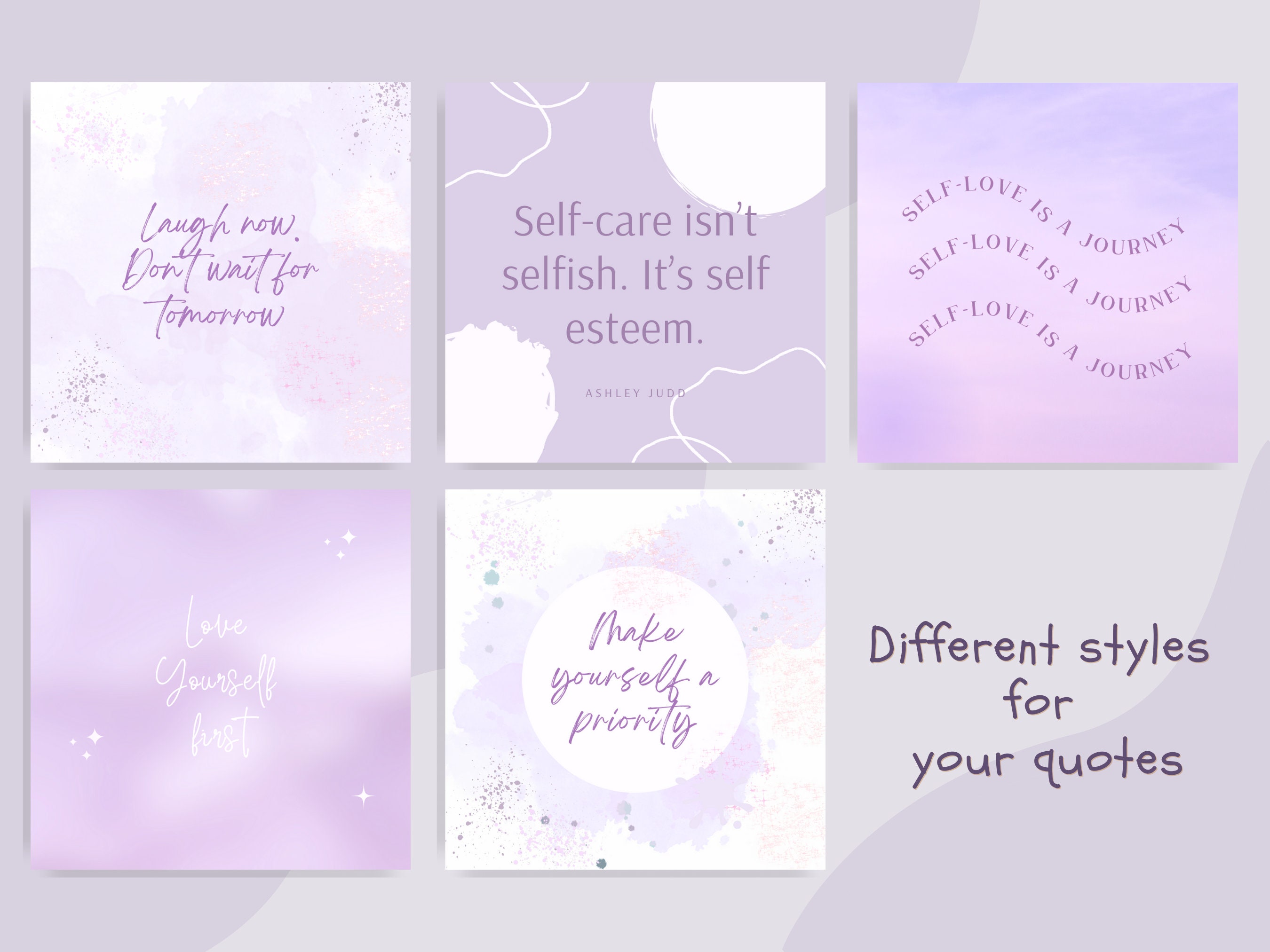 Instagram Post Templates | 100% Customizable on Canva | Lavender Style ...