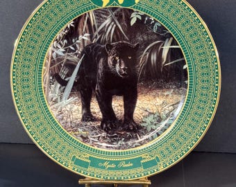 Vintage Bradford Exchange Black Jaguar collectible plate