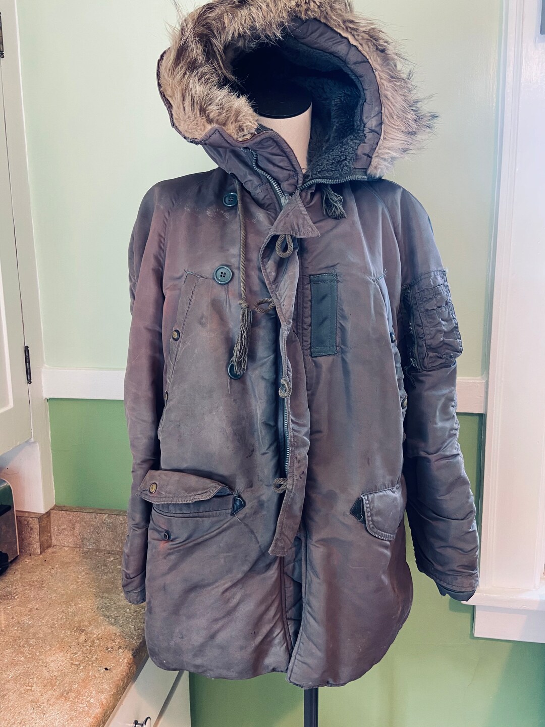 Vintage Early 1950s Korean WAR PARKA Usa Airforce Authentic wolverine