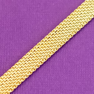 7 inch, Vintage Gold Tone Wavy Multi Links Elegant Bracelet - Q38