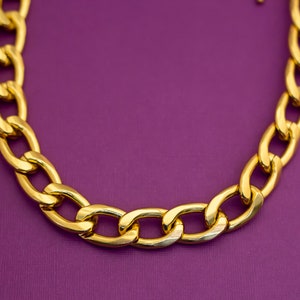 Vintage Boho Gold Tone Chain Necklace 20 Inches - Q24