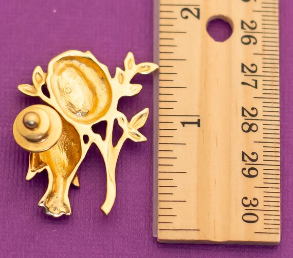 Vintage Bird With Egg Nest Gold Tone Pin by Avon … - image 2