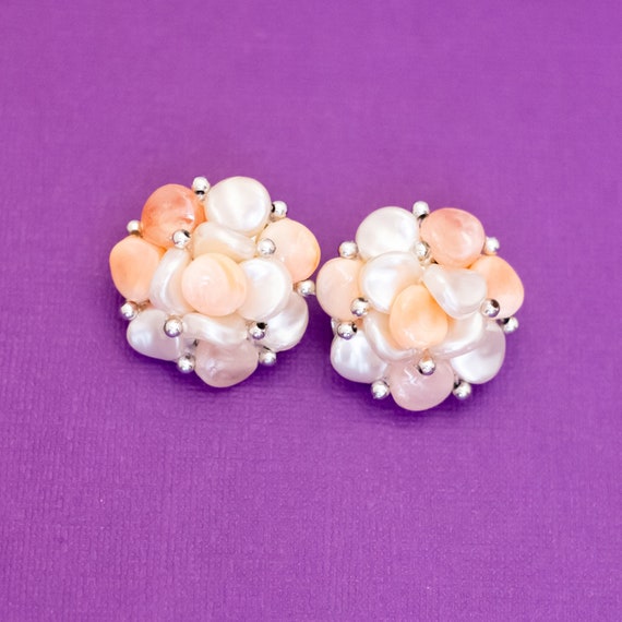 Vintage Intricate Dainty Beads Unique Clip On Ear… - image 1