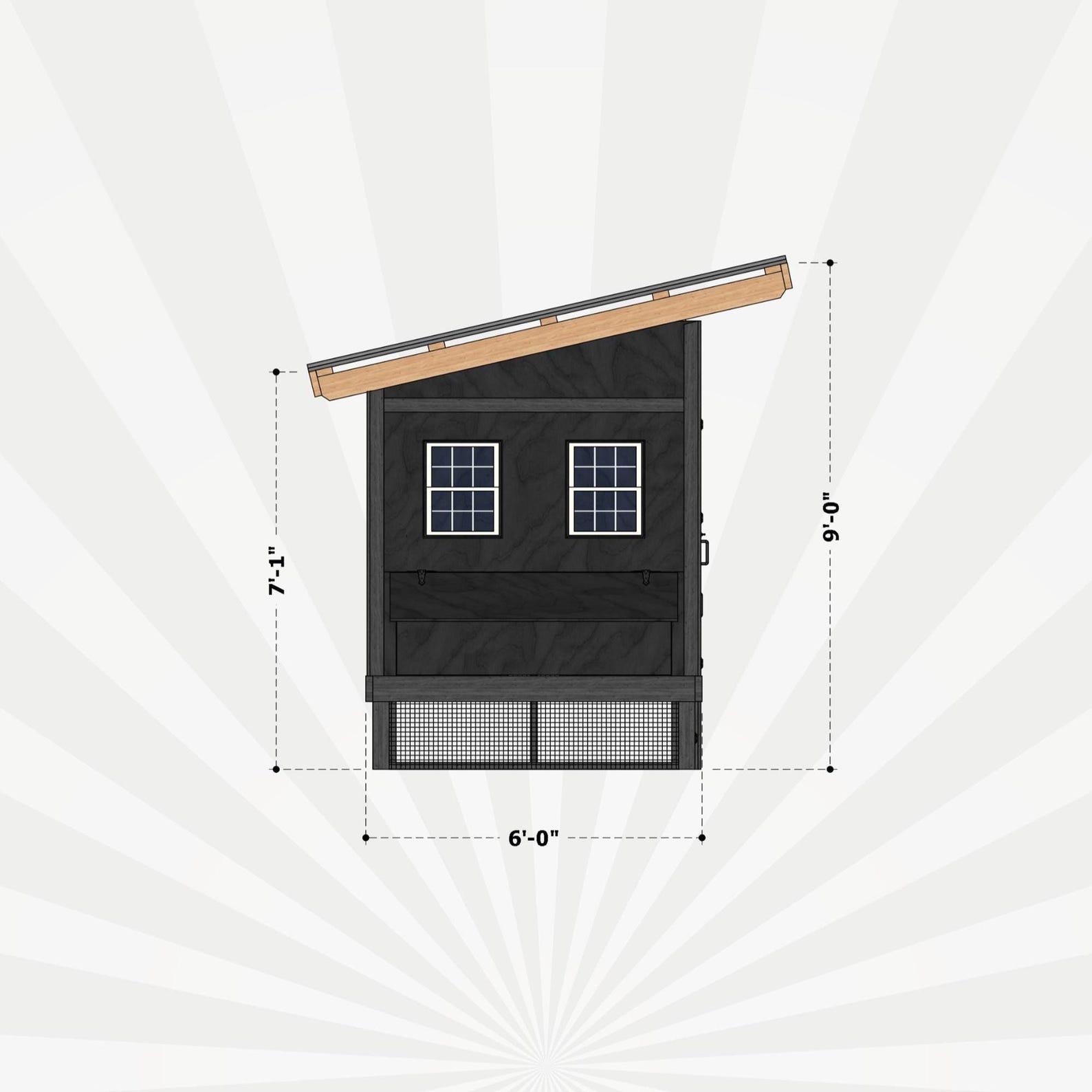 Simple Chicken Coop Plans for 6-8 Chicken: 6x14 Backyard Coop With Run ...