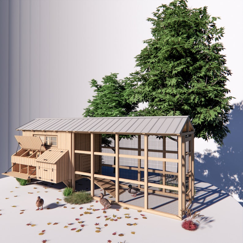 6m X 15m DIY Chicken Coop Plans for 20 Chickens Walk in Etsy