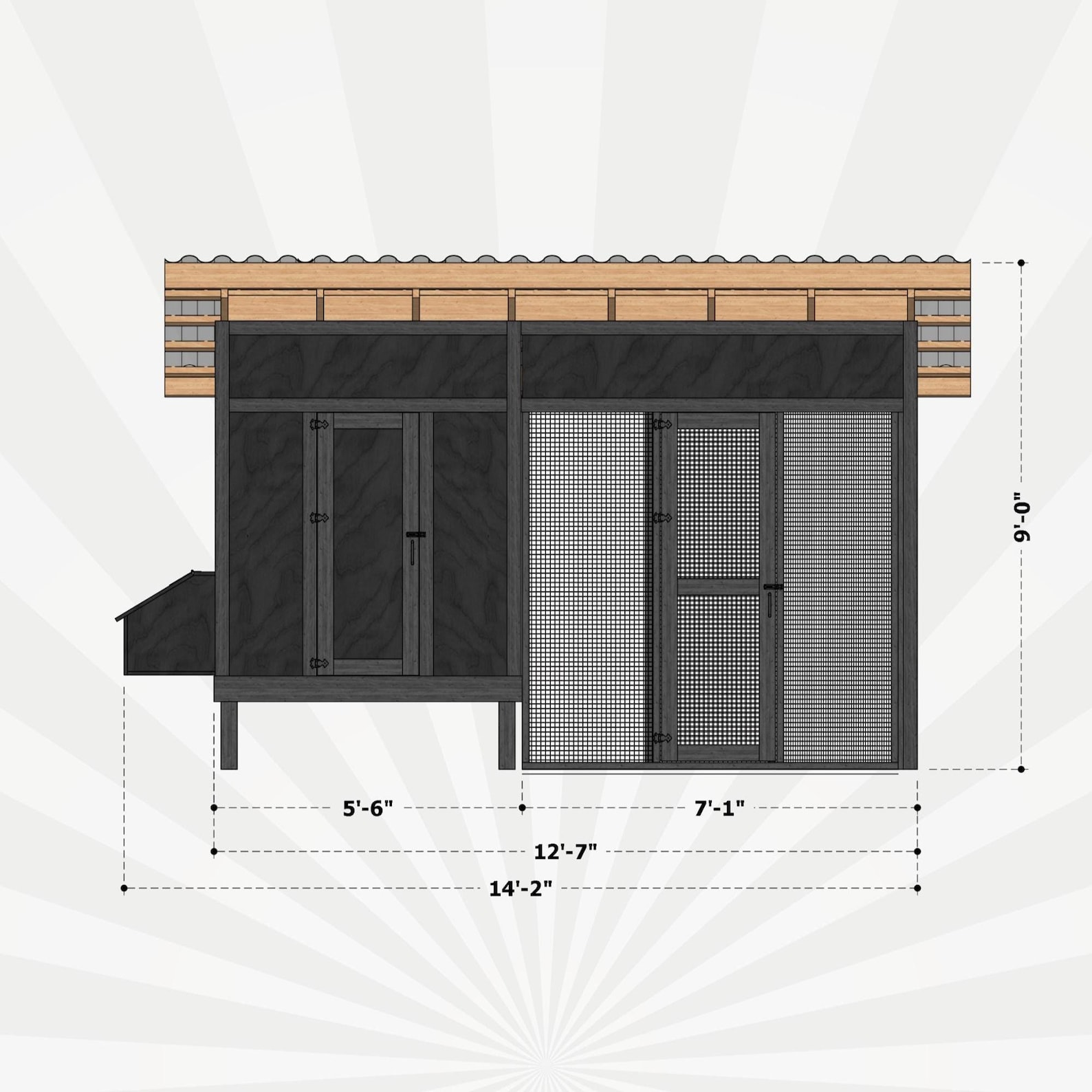 Simple Chicken Coop Plans for 6-8 Chicken: 6x14 Backyard Coop With Run ...