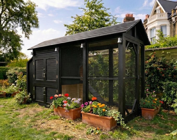 Featured listing image: Large Walk-In Chicken Coop Plans: For 5-8 Chickens (PDF Download)