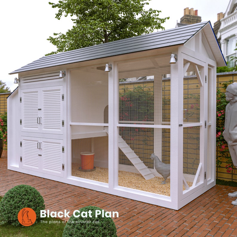 Large Chicken Coop Plans for 58 Chickens Walk in Chicken Etsy