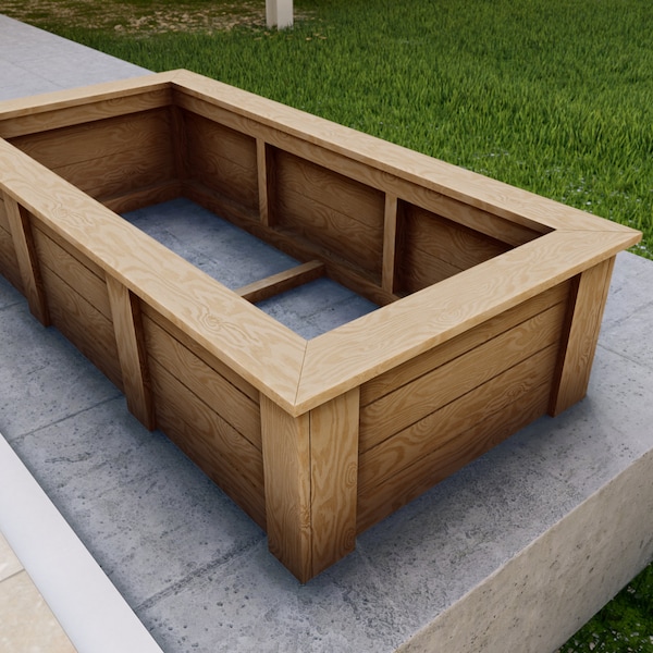 Cedar Raised Garden Bed Step by Step Plans | 2,9 ft & 5,9 ft Sizes | 180 cm x 90 cm | INSTANT DOWNLOAD PDF Plans