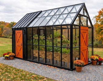 9x18 Modern DIY Greenhouse Plans: Wooden Backyard Greenhouse & Potting Shed Guide (PDF)