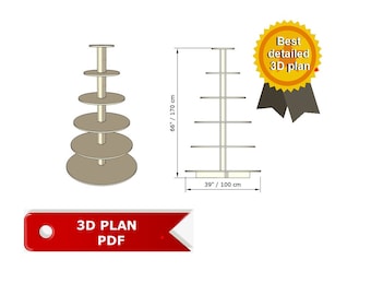 Christmas Village Display Tree - 3D Plans, CNC cutting files