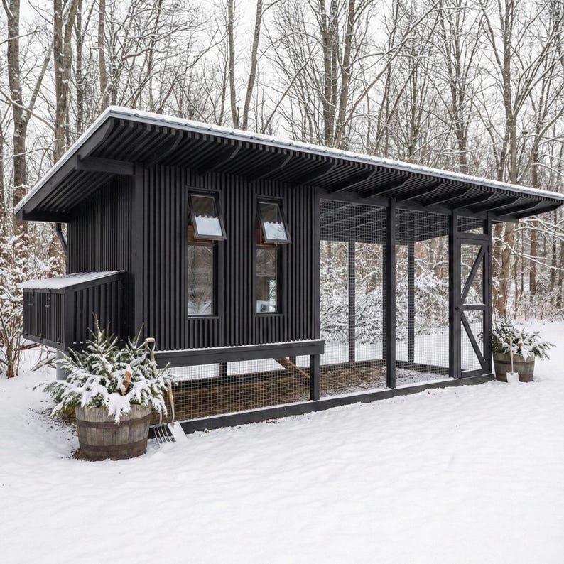 8x20 ft Chicken Coop Building Plans PDF | Walk-In Coop Blueprints for 15-20 Hens | Large Backyard Poultry House DIY Digital Download image 1