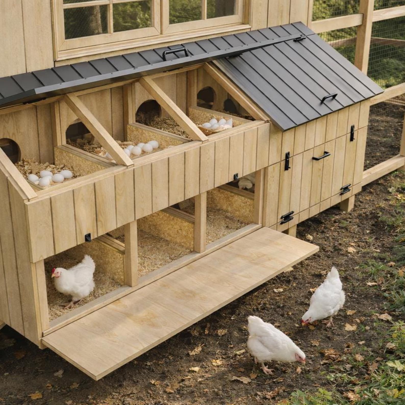 Chicken Coop Plans for 20 Chickens | Walk-in DIY Large Backyard Hen ...