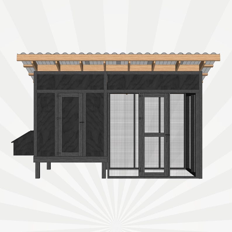 Simple Chicken Coop Plans for 6-8 Chicken: 6x14 Backyard Coop With Run ...