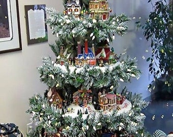 Christmas Village Display Tree - 3D Plans, CNC cutting files