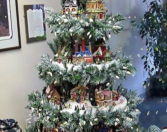 Christmas Village Display Tree - 3D Plans, CNC cutting files