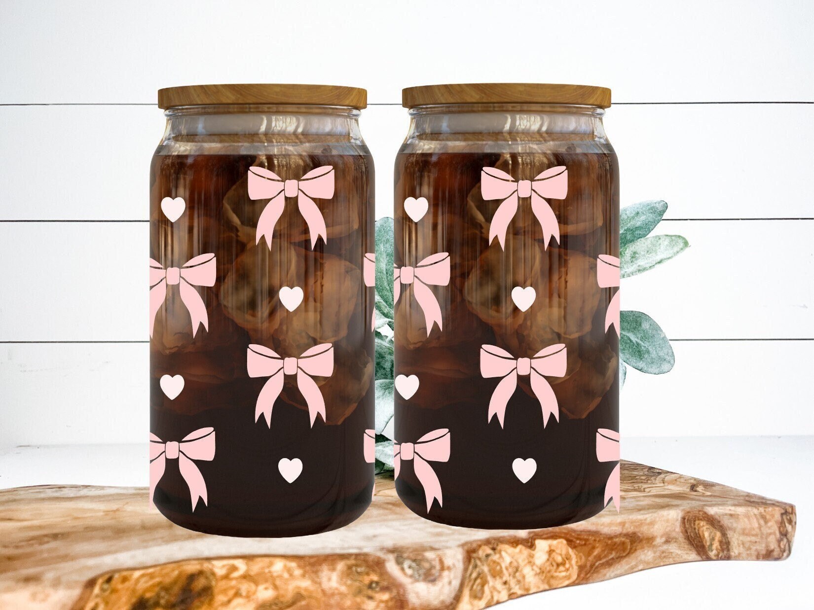 Tasses En Verre Esthétiques Avec Couvercles Et Pailles