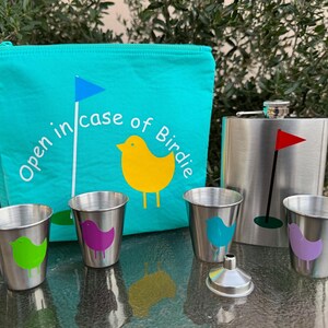 Birdie Juice Zipper Bag Swimming Pool Blue