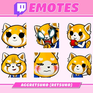 Red Panda Emotes for Twitch, Discord, Youtube | Instant Download | Panda, Cute, Anime, Kawaii, Emoji Emote Pack