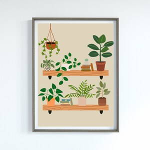 Cute Houseplant Wall Art / Digital Download